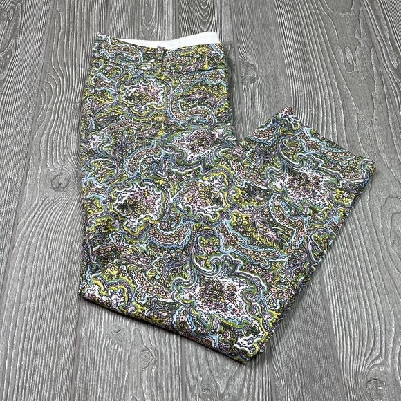 ANN TAYLOR Carnegie Paisley Crop Ankle Pant - Picture 3 of 7